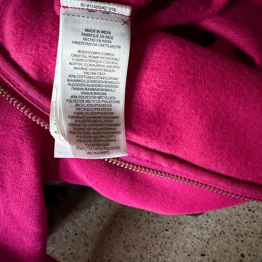 Polo by Ralph Lauren Girls' French Terry Full Zip Hoodie in Preppy Pink size 16 - Picture 5 of 6